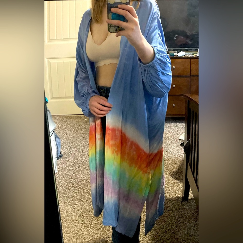 Mud Pie rainbow loose cardigan, one size